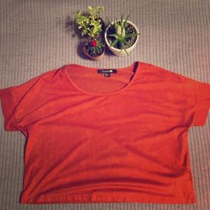 Orange ‘Suede’ Crop-Top ⭐️ Forever 21